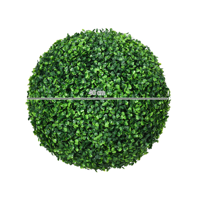 Set of 2 Artificial Topiary Balls Indoor Outdoor Faux Boxwood Balls