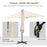 2.5 x 2.5m Patio Offset Parasol Umbrella Cantilever Hanging Aluminium Sun Shade Canopy Shelter 360¬∞ Rotation w/Crank Handle, Cream White