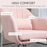 Stylish Retro Linen Swivel Tub Chair Steel Frame Cushion Seat Pink