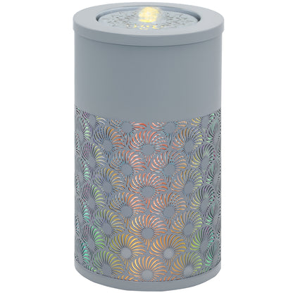 Outdoor Waterfall Fountain Water Feature with LED, Light Grey