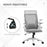 Mesh Office Chair, Desk Chair with Lumbar Support, Flip-up Armrest, Swivel Wheels, Adjustable Height, Grey