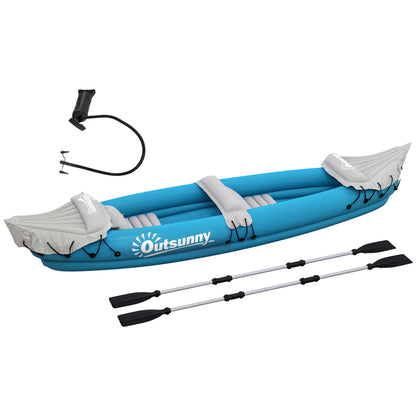 Inflatable Kayak Two-Person Inflatable Boat w/ Air Pump, Blue