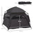 Foldable Dog Cat Tent with Waterproof Oxford Cloth, Carry Bag, Grey