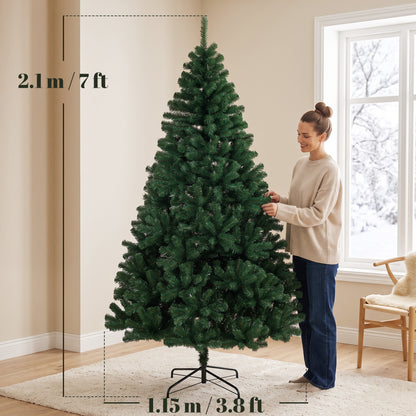 Artificial Christmas Tree with Hinged Design, 210cm Fir Tree