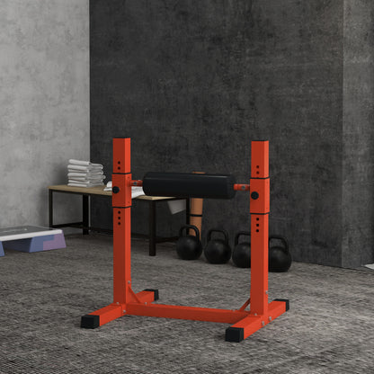 Bulgarian Split Squat Stand, 12-Level Leg Training Machine, Red