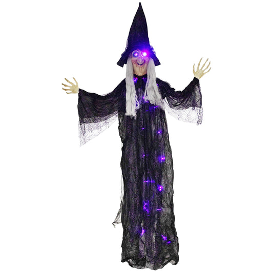 Voice Activated Halloween Animatronics Witch, Battery Operated