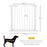 Adjustable Pet Safety Gate Dog Barrier Home Fence Room Divider Stair Guard Mounting White (76 H x 75-82W cm)