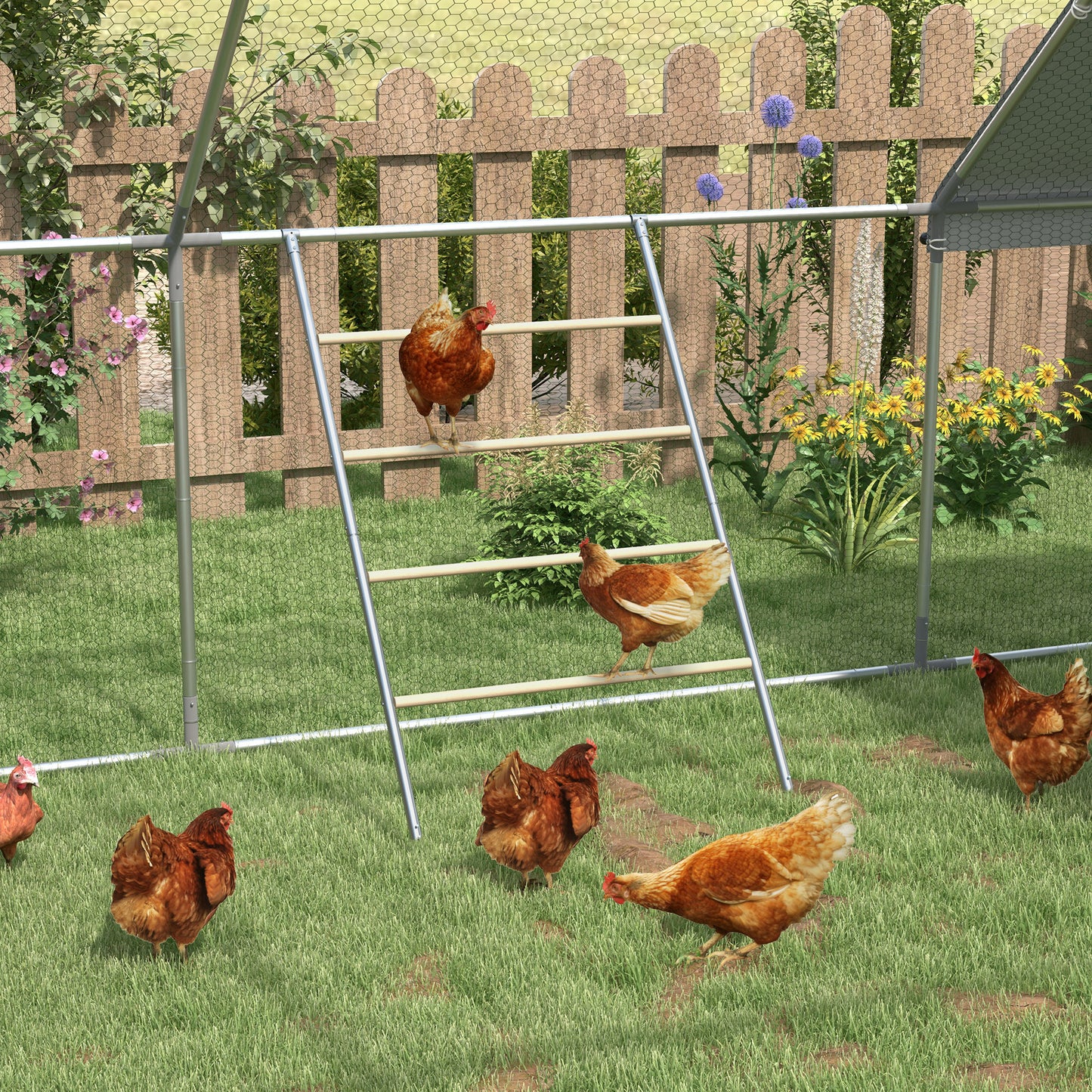 Chicken Perch for Coop, Jungle Gym Roosting Bar for Backyard Farm