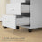 File Cabinet with 3 Drawers, Under Desk Mobile Filing Cabinet White