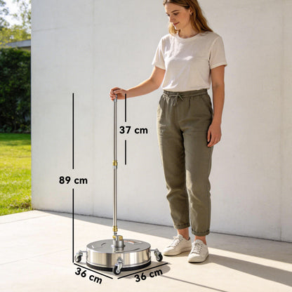 13" Pressure Washer Surface Cleaner with 4 Wheels
