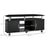 TV Unit Cabinet for TVs up to 55 Inch, Entertainment Center with 2 Storage Shelves and Cupboards, for Living Room, Black