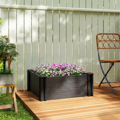 2 x 2 x 1ft Vinyl Raised Garden Bed Kit, Dark Grey