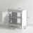 2-Tier Bathroom Sink Cabinet, Freestanding Storage Cabinet, White