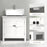 2-Tier Bathroom Sink Cabinet, Freestanding Storage Cabinet, White