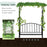 Garden Metal Arch Arbour with Bench Love Seat Chair Outdoor Patio Rose Trellis Pergola Climbing Plant Archway Tubular- 154L x 60W x 205Hcm