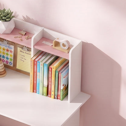 Kids Desk and Chair Set w/ Cabinets for Ages 5-12 Years, Pink
