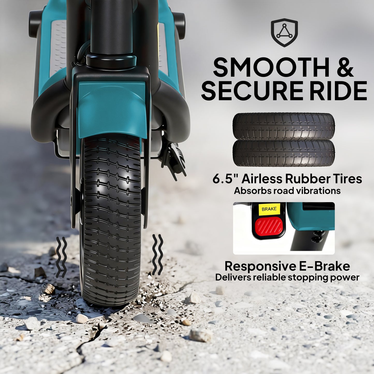 Electric Scooter, Lightweight E Scooter with LED Display, Green