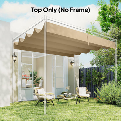 Retractable Pergola Canopy Only for 4 x 3 m Pergola, Khaki