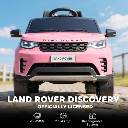 Land Rover Discovery Licensed 12V Kids Electric Car w/ Remote Pink