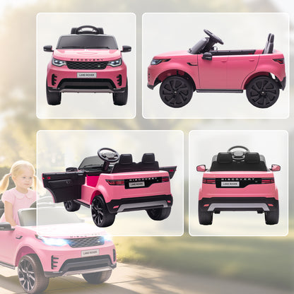 Land Rover Discovery Licensed 12V Kids Electric Car w/ Remote Pink