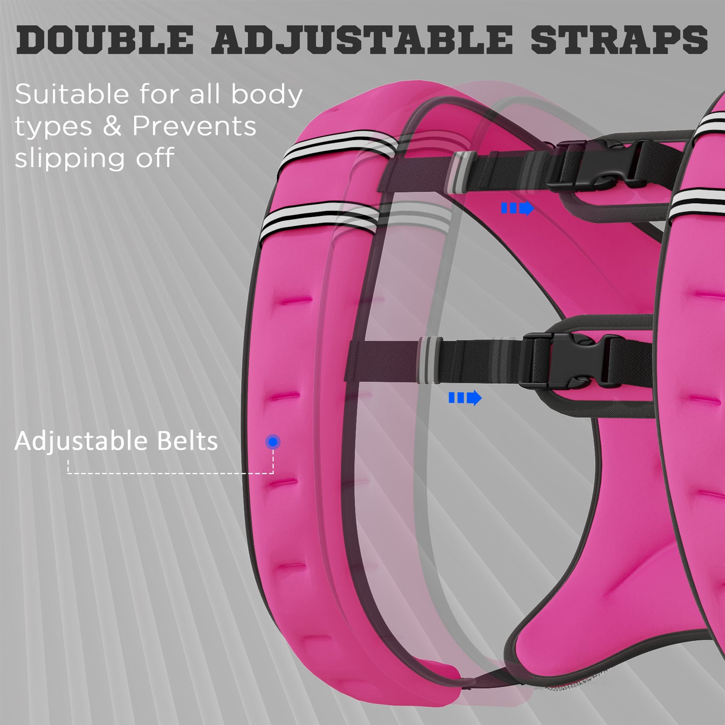 8KG Weighted Vest with Adjustable Straps, Pocket, Reflective Strips