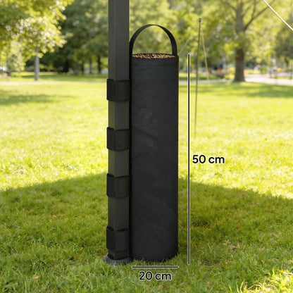 8 Pack Gazebo Sand Weights Bags, 40 kg Heavy Duty Sandbags, Black