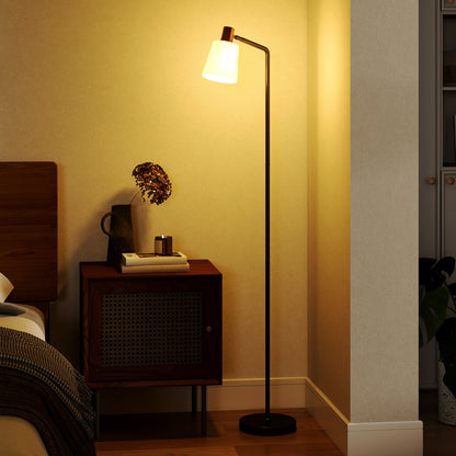 Standing Lamp with Rotatable Head, Modern Floor Lamp, Black