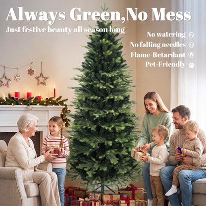 Geneva Fir Hinged Xmas Tree with 2079 Branch Tips, Green