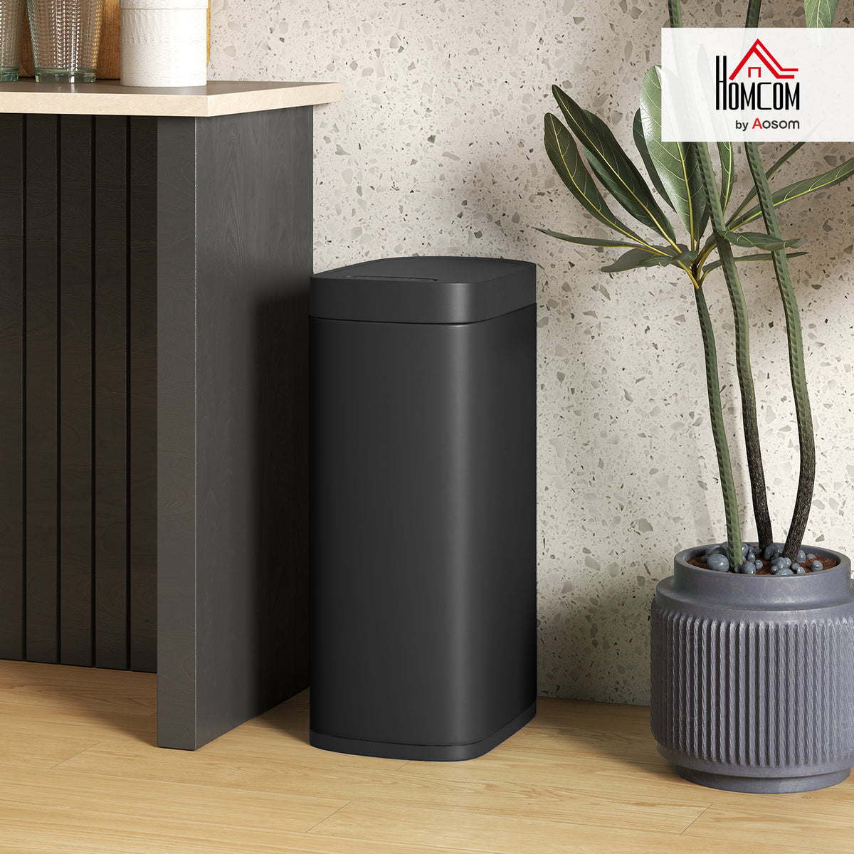50L Sensor Bin, Touchless Kitchen Bin, Battery Operated, Black