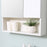 kleankin Bathroom Mirror Cabinet, Wall Mount Storage Cabinet with Double Door, Adjustable Shelf, 54cm x 15cm x 55cm, White