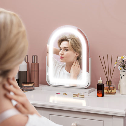 Vanity Mirror with 3 Colour Light, 360 Degree Rotation, Touch Screen