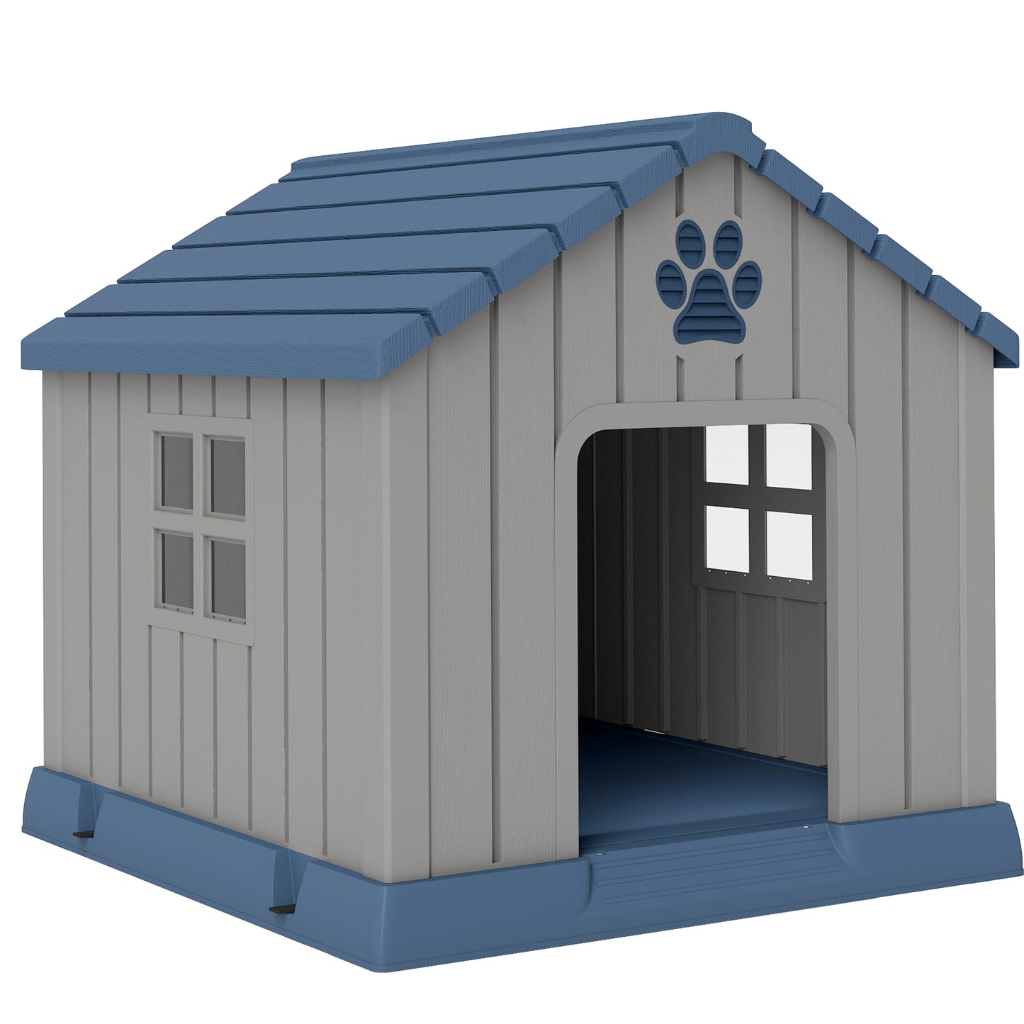 Dog Kennel Outdoor for Medium Dogs, Waterproof Plastic Dog House