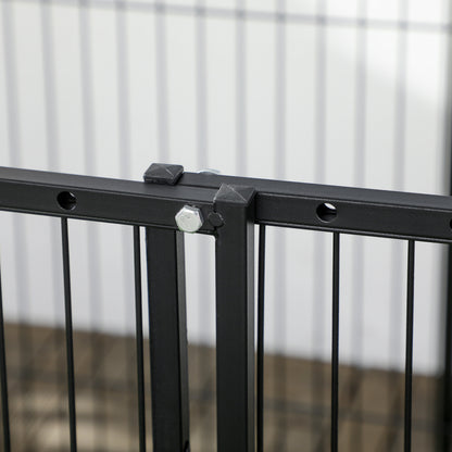 82.5-150 cm x 81 cm Heavy Duty Pet Playpen, 6 Panel Exercise Pen for Dogs, Adjustable Length, Small and Medium Sized Dogs