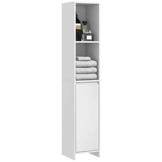 Narrow Bathroom Cabinet, Slim Bathroom Cupboard, White