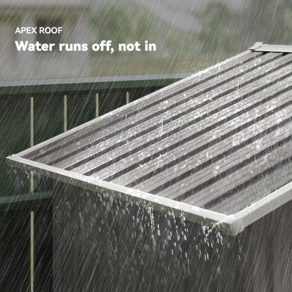 6.5x3.5ft Metal Garden Shed for Garden, Light Grey