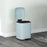 12L Kitchen Pedal Bin, Metal Rubbish Bin with Soft-close Lid, Light Green