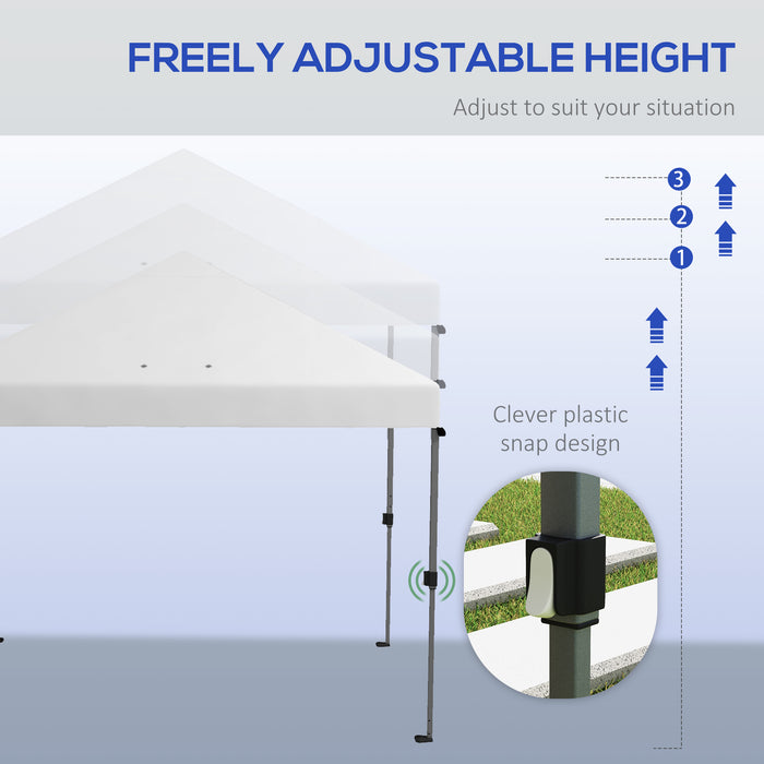 3 x 3(m) Pop Up Gazebo, 1 Person Easy up Marquee Party Tent with 1-Button Push, Adjustable Straight Legs, Stakes, Ropes,