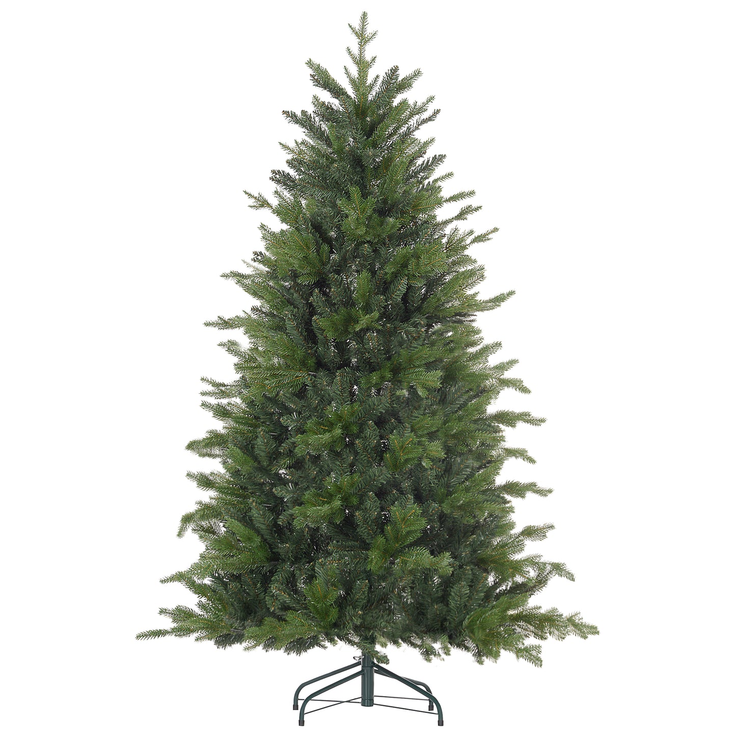 6 Ft Artificial Christmas Tree with Metal Base, Hinged Branches