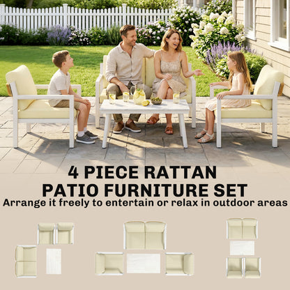 Rattan Garden Furniture Set, Outdoor Furniture Conversation Set