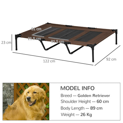 Elevated Dog Bed Cooling Raised Pet Cot for Indoor Outdoor Use, XX Large