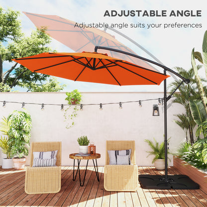 3(m) Banana Parasol Cantilever Umbrella Garden w/ Base Weights