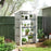 4 Tier Lean-to Mini Greenhouse with Reinforced PE Cover, Grey