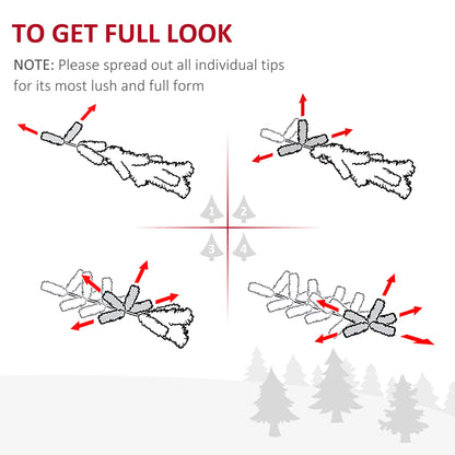 1.5m Artificial Christmas Pine Tree W/Plastic Stand-Green