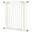 Metal 74-80cm Adjustable Pet Gate Safety Barrier w/ Auto-Close Door White