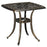 Outdoor Patio Side Table with 38mm Dia. Umbrella Hole, Cast Aluminium Patio coffee Table, 54 x 54cm, Bronze