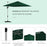 3 x 3(m) Square Cantilever Parasol with Cross Base, Crank Handle, Tilt, 360¬∞ Rotation and Aluminium Frame, Green