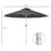 LED Patio Umbrella, Lighted Deck Umbrella with 4 Lighting Modes, Solar & USB Charging, Charcoal Grey