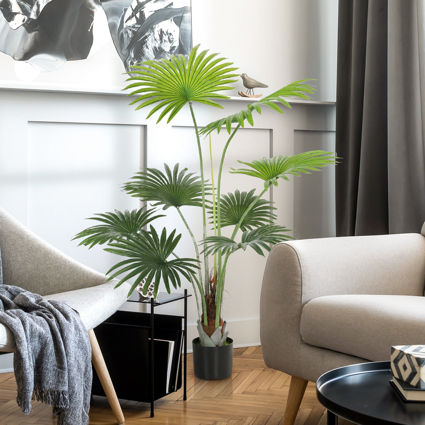 Artificial Plant with PEVA Leaves and Coconut Coir for Home Office