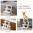 Pet Stair with 3-step Climb Ladder, Scratching Posts, White