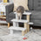 Pet Stair with 3-step Climb Ladder, Scratching Posts, White